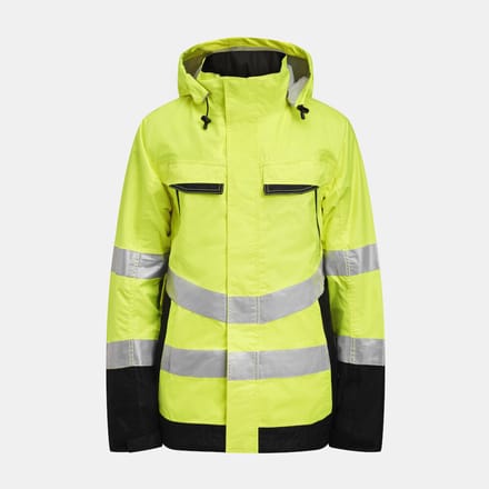 Jobman 1283 Hi-Vis Shell Jacket 65128362 - Geel/Zwart - 3XL