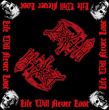 Death - Life Will Never Last Bandana - Zwart