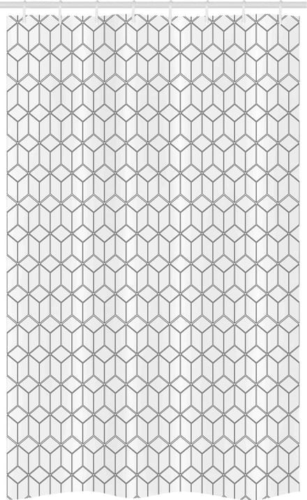 ABAKUHAUS Douchegordijn – Vierkantjes – 120x180 cm – Zwart/Wit
