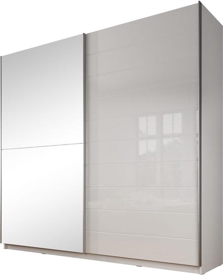 Meubella - Kledingkast Mariah - Wit - 217 cm - Met spiegel