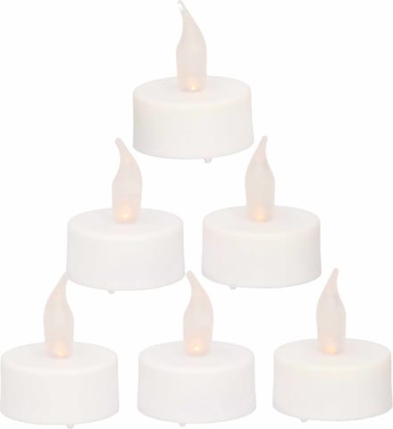 Anna's Collection LED theelichtjes - 12x stuks - wit - met timer functie - waxinelichtjes - kaarsen
