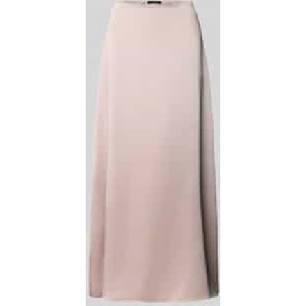 Uitlopende midirok in satijnlook