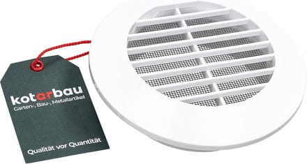 Rond Ventilatierooster 100 mm - Wit, Insectenwerend en Weerbestendig - Ventilatieoplossing