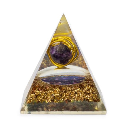 Orgoniet Piramide Amethist - Koperen Schilfers