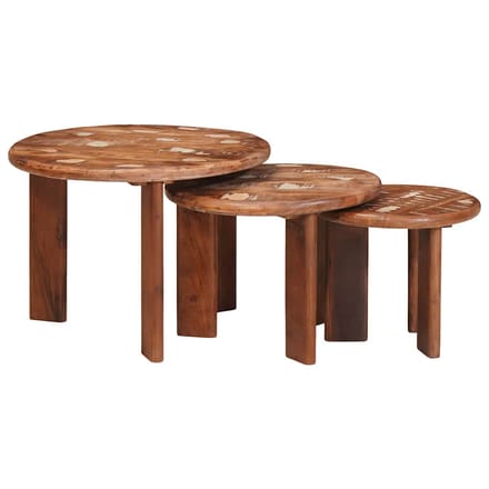 vidaXL - Nesting - Koffietafels - 3 - st - Multikleur - Ø - 54 - x - 40 - cm