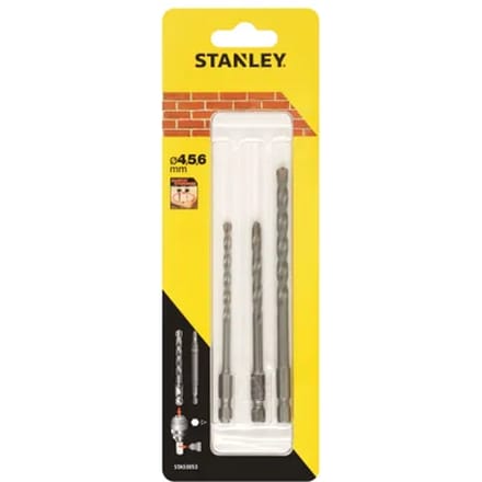 Stanley Betonboor Set Zeskantboor - Diam. 4/5/6mm - 3 Stuks