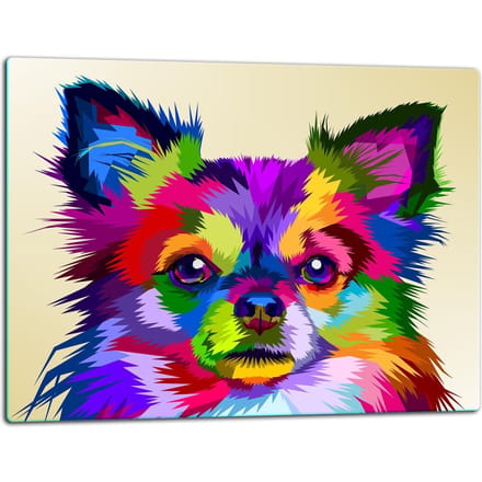 TMK ArtDeko - Snijplank - 52x40cm - Hond - Gehard Glas