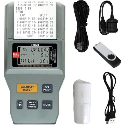 Stopwatch, 2000 geheugens met geïntegreerde printer Digi Sport Instruments DT820