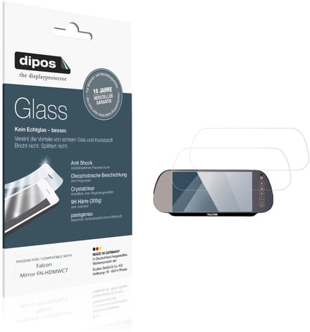dipos – 2x Pantserfolie geschikt voor Falcon Mirror FN-HDMWC7 | 9H Screenprotector