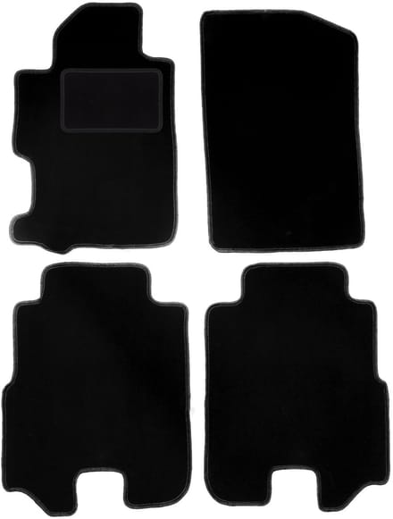 Zwarte velours vloermatten voor: Honda FR-V minivan (2004-2009)