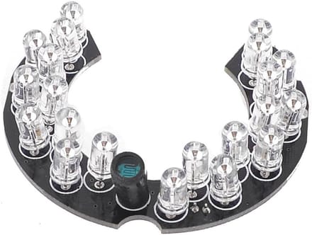 IR LED Illuminator Board - Camera Lamp Board - Camera Beveiliging - 21 LED Lampjes - 5mm Diameter - Rood
