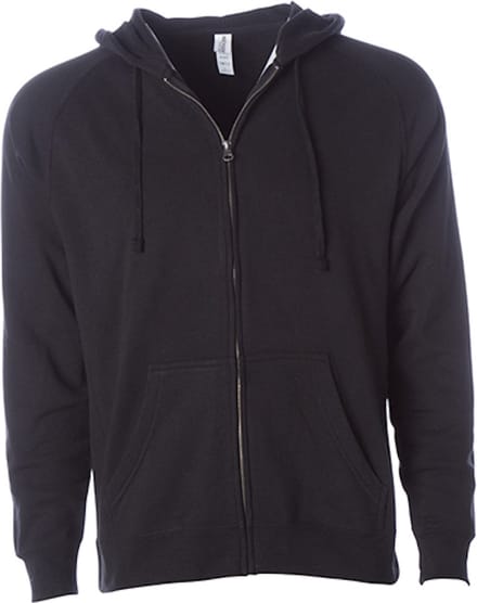 Unisex Midweight Special Blend Zip Hoodie Black - M