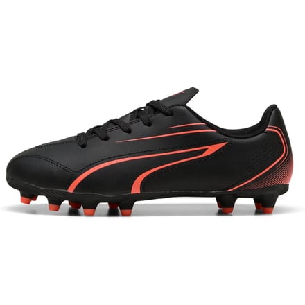 Puma voetbalschoenen Vitoria FG/AG junior - zwart/rood - stevige grip.