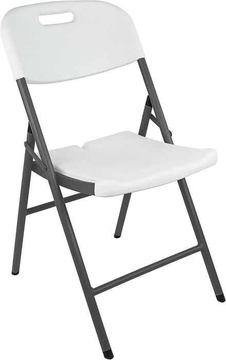Klapstoel - Tuinstoel Opvouwbaar - Terras Zitten - UV- en weerbestendig - 50 x 47 x 84 cm - Wit