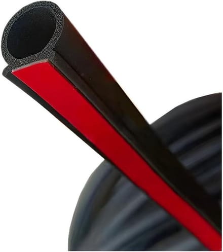 Afdichtingsstrips voor autodeuren - D-vormige rubberen weerstrips - zelfklevend - autoruiten .