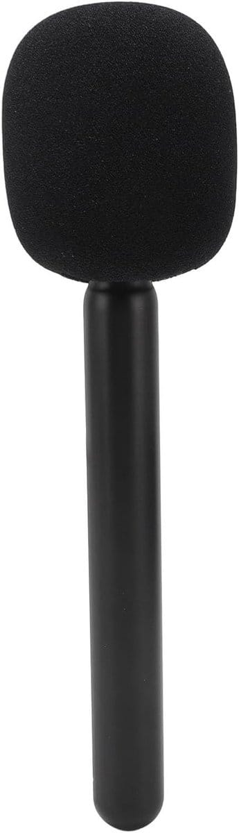 Lichtgewicht handheld interviewmicrofoon met windscreen en foam voor optimale geluidsopname
