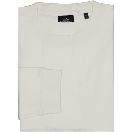 Ragman T-Shirt Uni Color Round Neck Long Sleeve Bottom Rib Ecru / male