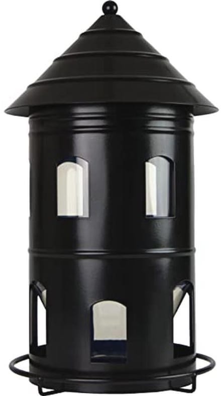 Grote voedersilo voor vogels - 6 liter capaciteit - Zwart