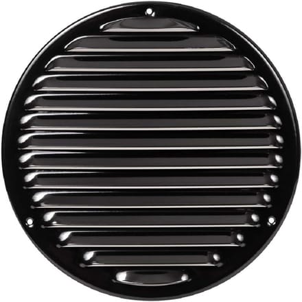 Rond Ventilatierooster 100mm met Insectenbescherming - Zwart ABS Kunststof