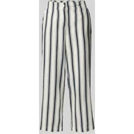 straight fit linnen broek in verkorte pasvorm