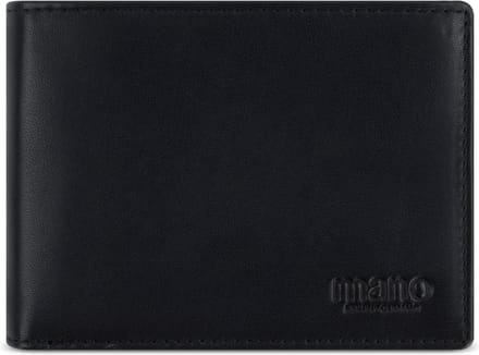 mano Don Andrea Portemonnee RFID-bescherming Leer 12 cm - Dames - Horizontaal - schwarz