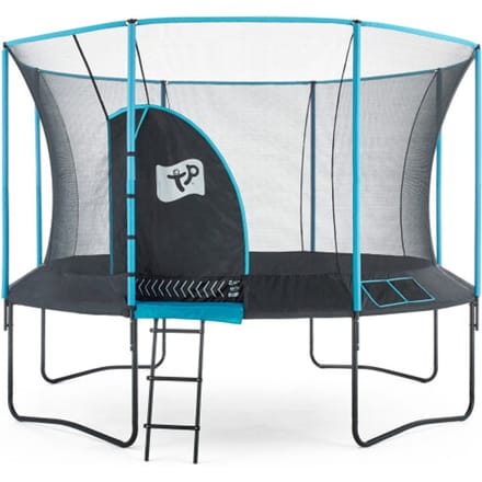 TP Toys Trampoline 365 cm Genius 12 - Veiligheidsnet - Zwart/blauw