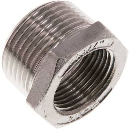 R 1'' x Rp 3/4'' M/F RVS Verloopring 16 Bar