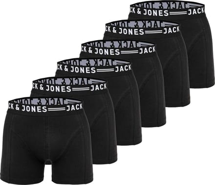 Jack&Jones Boxershorts SENSE TRUNKS 3 PACK Set van 6