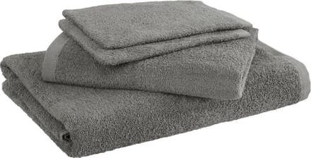 Moodit Badlinnen Troy Grey - 2 washandjes + 1 handdoek + 1 douchelaken