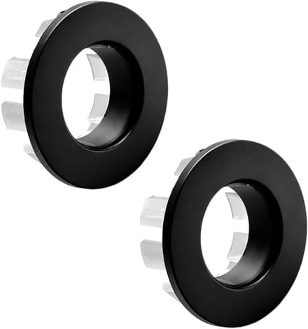 Ringen - Afdekringen - Overloop Afdekken - Mat Zwart - 2 Stuks - Zwart