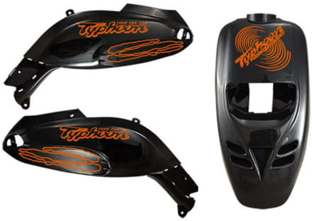 Piaggio Typhoon Stickerset - Cyclone - Orange