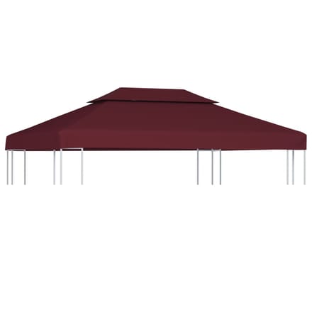 vidaXL - Prieeldak - 2-laags - 4x3m - 310 - g/m² - bordeaux