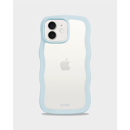 Phone Case Wavy Mineral Blue/Transparent iPhone 12