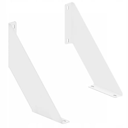 Gamet Serie - Witte, Matte Structuur Plankdrager - Set van 2