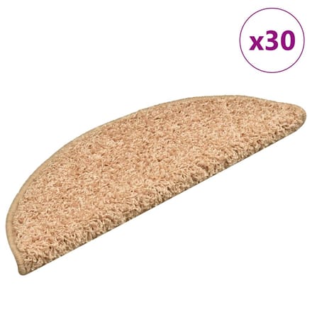 vidaXL - Trapmatten - 30 - stuks - 56x17x3 - cm - Goud - Halfrond