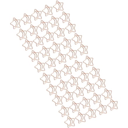 50 Pièces Trombones Pentagramme Processus d'Électroplacage Inaltérables Mignons Forme Mini Trombones Or Rose