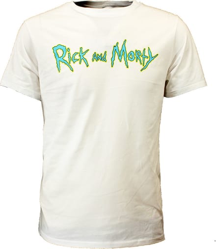 Rick and Morty Logo T-Shirt Wit - Officiële Merchandise - M