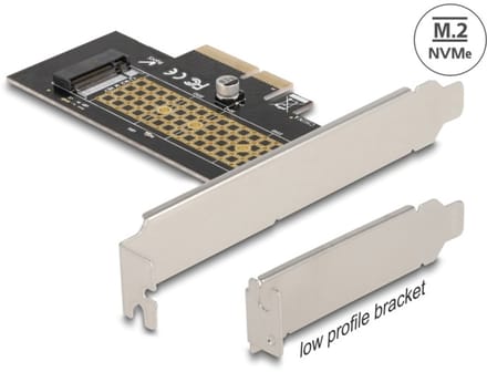 Delock PCI Express x4 Card to 1 x internal NVMe M.2 Key M 80 mm - Low Profile Form Factor