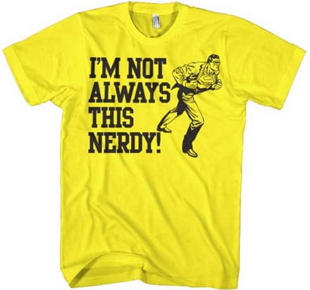 DC Comics Superman Heren Tshirt -S- I'm Not Always This Nerdy Geel