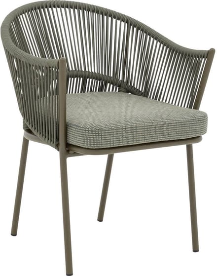 Goossens Tuinstoel Levanzo - Buitenstof - groen - 65 x 81 x 61 cm