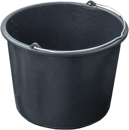 Emmer 12 Liter – Gerecycled Polyethyleen – Verstevigde Bodem – Verzinkte Beugel