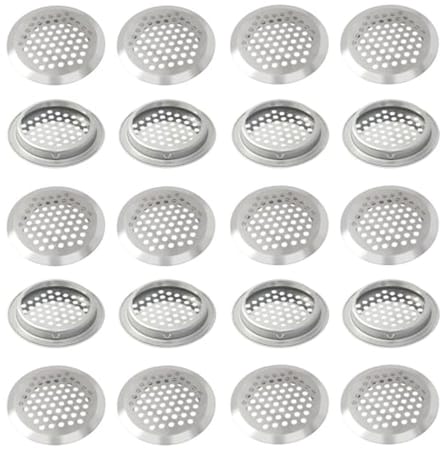 Solidchoice - Ronde Ventilatieroosters van RVS (Pack van 20)