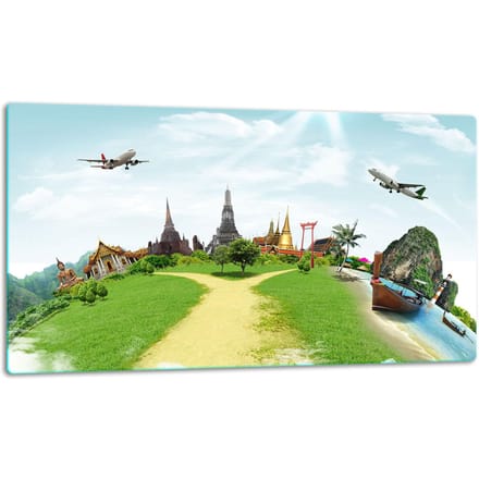 TMK ArtDeko - Snijplank - 52x30 cm - Glas - Landschap