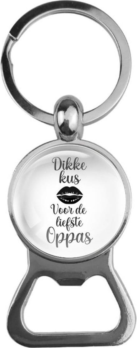 Bieropener Glas - Dikke Kus Voor De Liefste Oppas