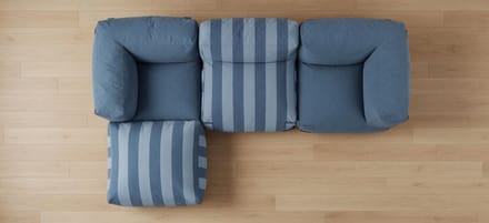 Mixi Striped Corner Sofa for – Industrohome