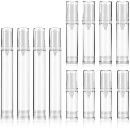 Dailygoods- Pompdispenser 12 stuks - Luchtledige Pompfles - Draagbare