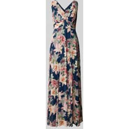 maxi-jurk met V-hals en loopsplit