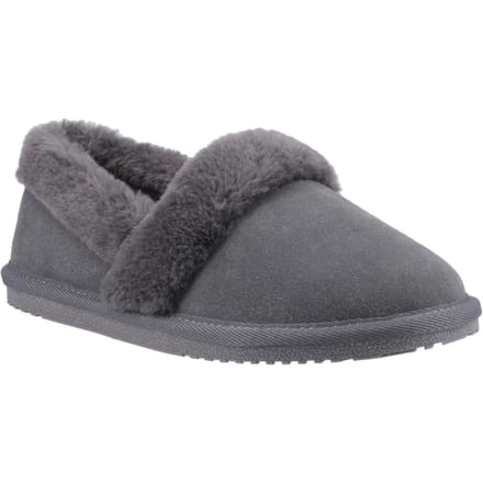Hush Puppies Ariel Suède Dames Grijze Slippers