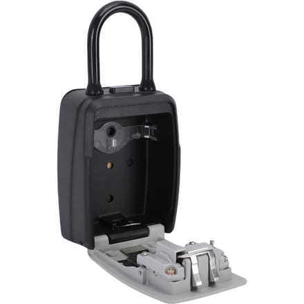 Boîte à clés à code en alliage d'aluminium grande capacité 4 chiffres pour appartement black