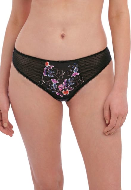 Fantasie Aurelia Bloemen String - Zwart